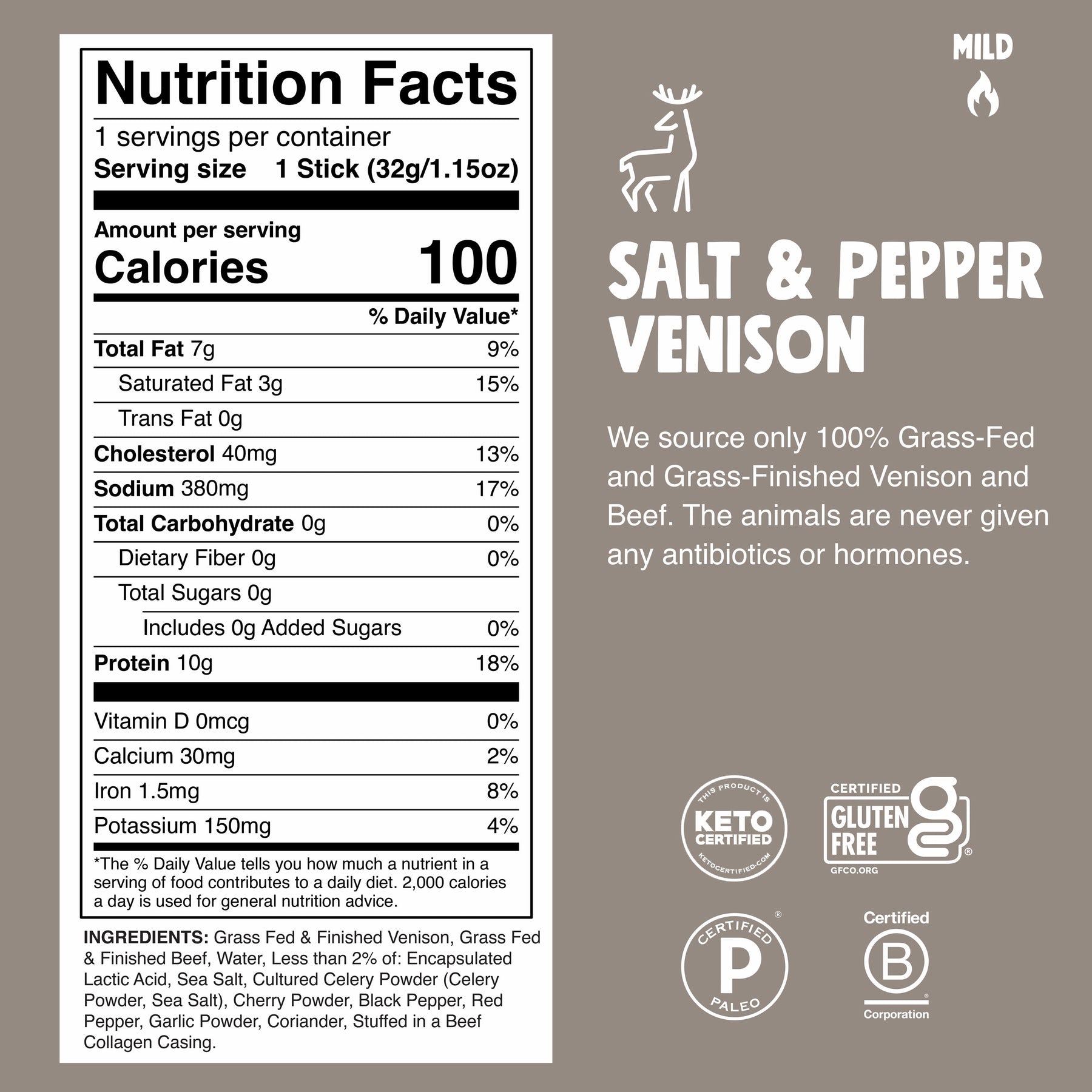 Salt & Pepper Venison - Active Pack Pick