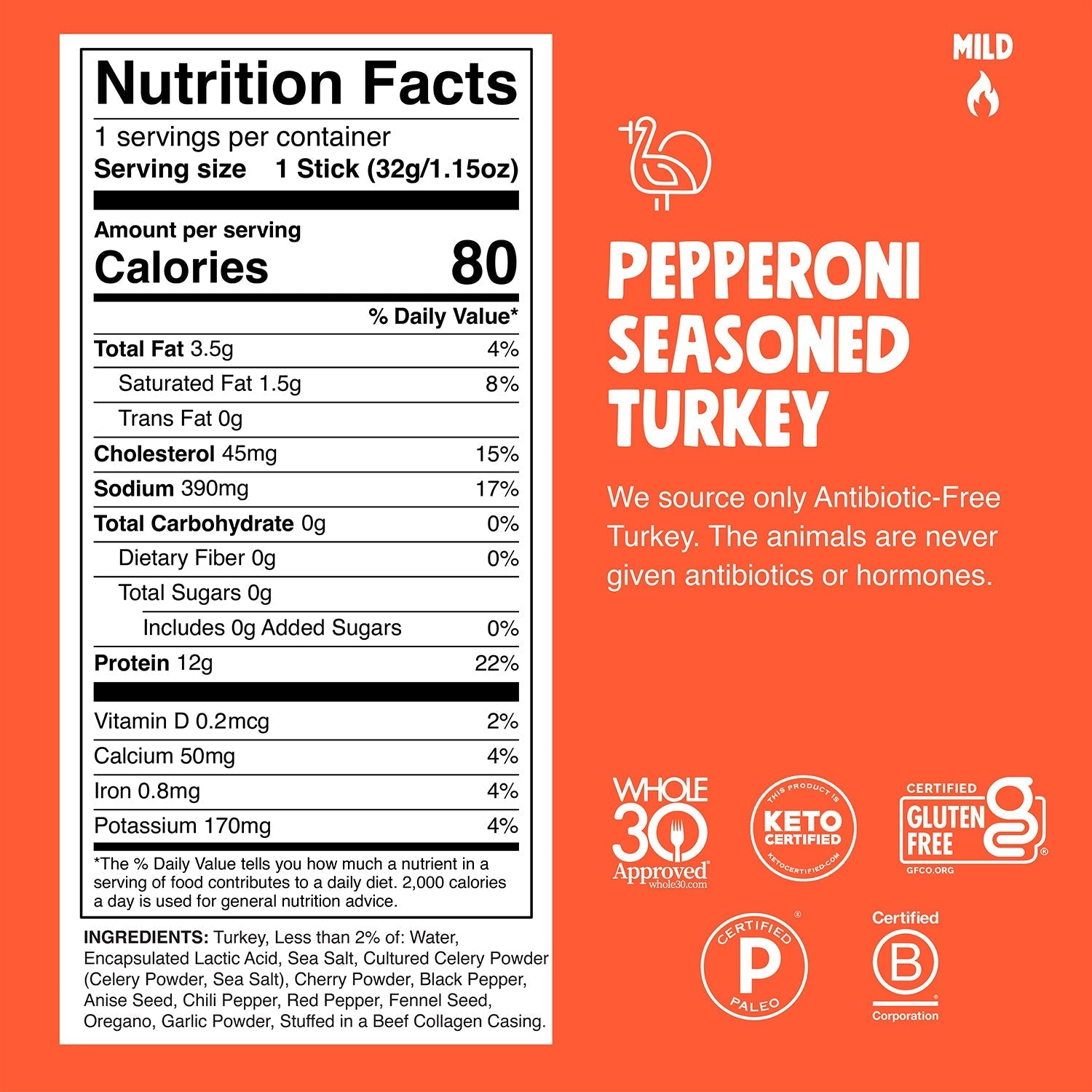 Pepperoni Seasoned Turkey - Lite Classic