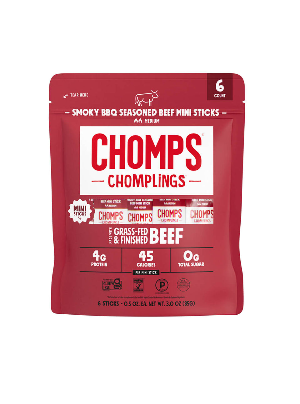 6 ct. Smoky BBQ Beef Chomplings - Travel Bundle